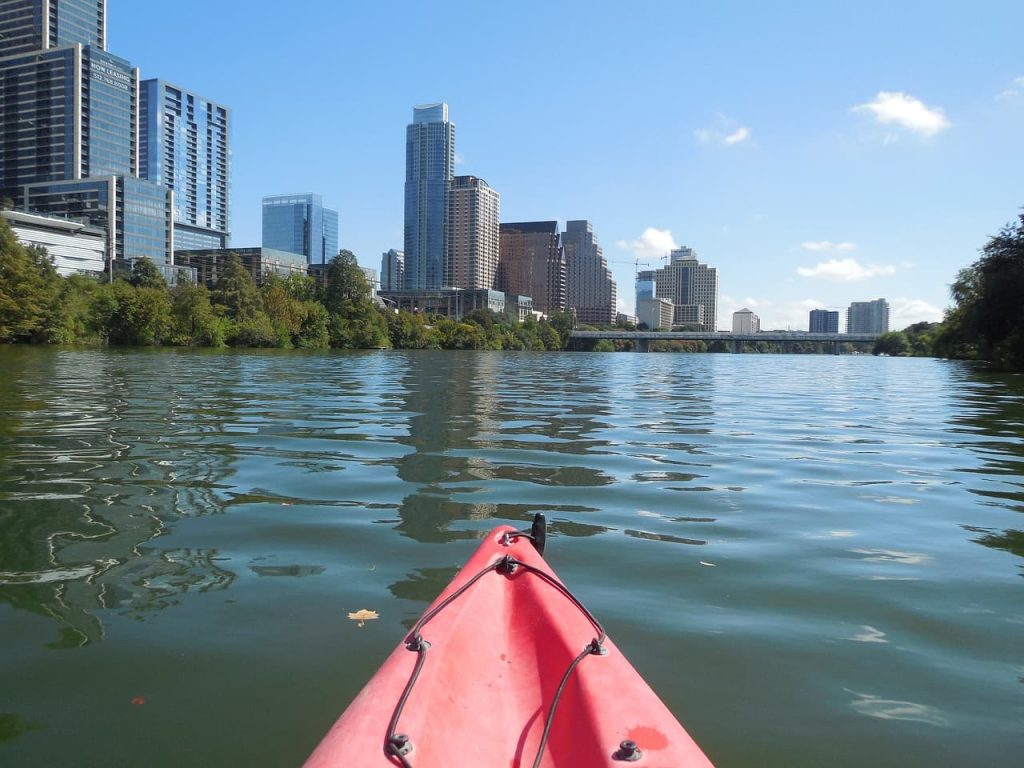 Austin river by kayak